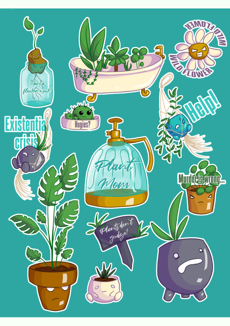 plant mum stickers